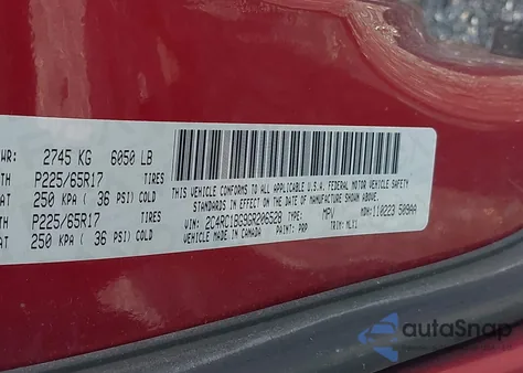 2016 Chrysler Town & Country Touring z USA, uszkodzony, nr VIN 2C4RC1BG9GR206528